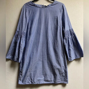 BeachLunchLounge Anthropologie Cotton Bell Sleeve Dress Sz M